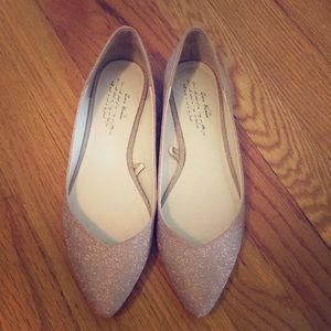 Zara pink sparkly pointed flats